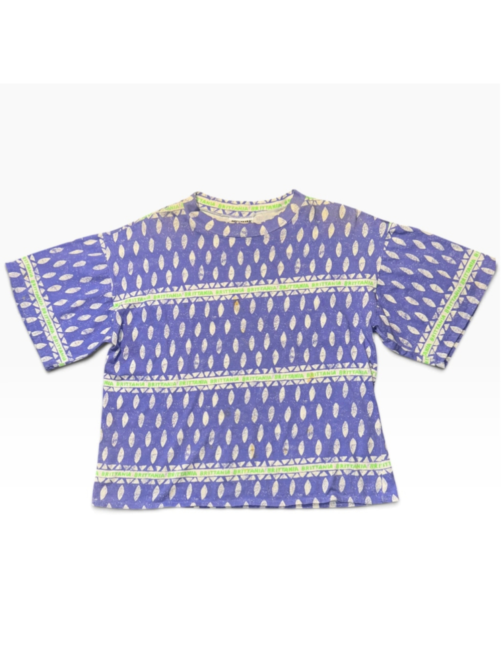 Vintage Brittania Single Stitch Shirt Size M Oversized All Over Print
